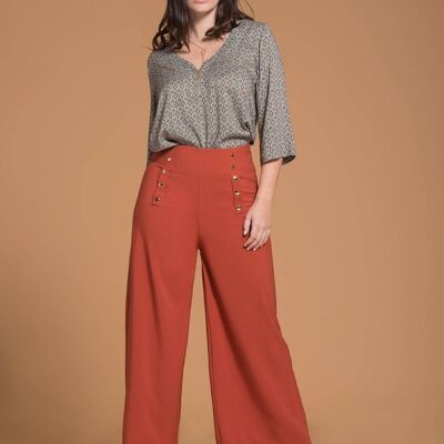 Gaucho trousers w / ciappe on the front