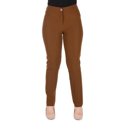Technical trousers with elastic on the back Rust