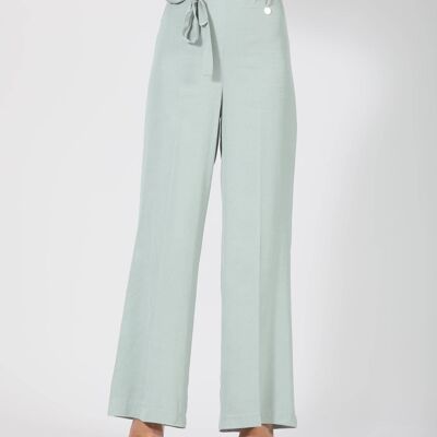 Plain trousers with sash