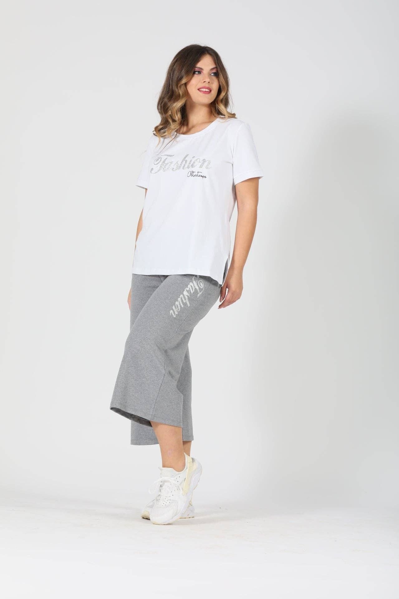 Camiseta de algodón con logo estampado