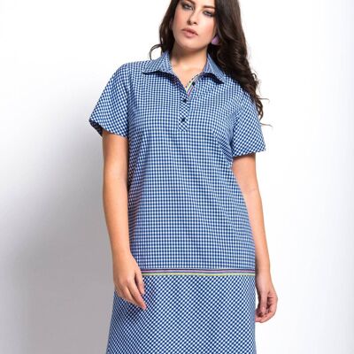 Checkered dress c / grogren