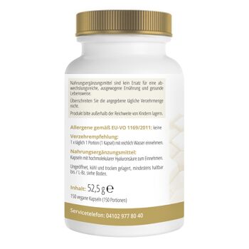 Capsules d'acide hyaluronique Cellufine® HyaVita® 200 mg - 150 capsules végétaliennes 3