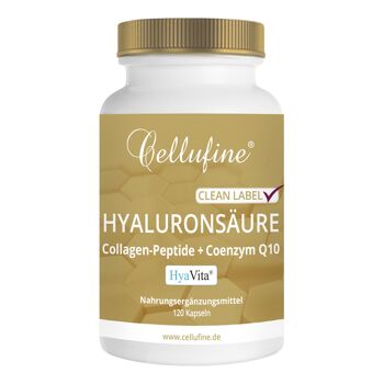 Capsules d'acide hyaluronique Cellufine® 100 mg avec peptides de collagène et Q10 120 capsules 1