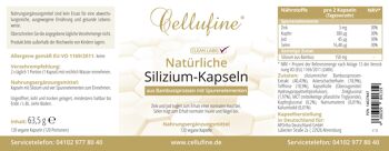 Cellufine® Capsules de Silicium PLUS Oligo-Éléments - 120 capsules végétaliennes 4