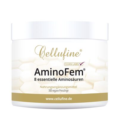 Cellufine® AminoFem® - 8 essentielle Aminosäuren - 300 vegane Presslinge