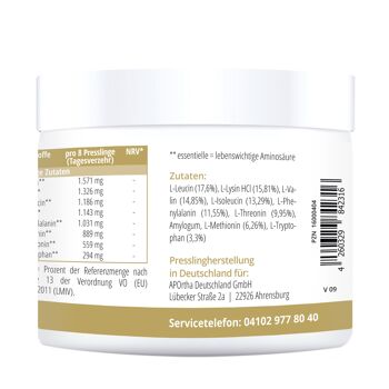 Cellufine® AminoFem® - 8 acides aminés essentiels - 300 pastilles végétaliennes 2