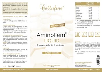 Cellufine® AminoFem® LIQUIDE - 8 Acides Aminés Essentiels - Cerise Classique - 1 000 ml 4