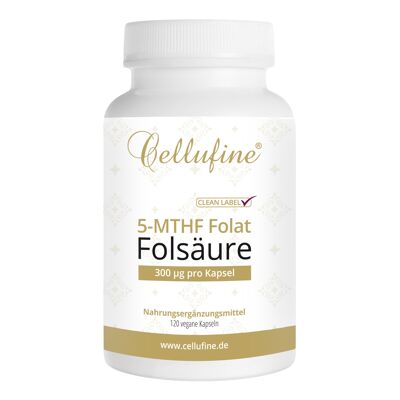 Cellufine® Ácido fólico 5-MTHF Folato - 120 Cápsulas veganas