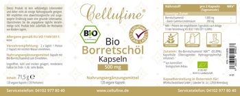 Cellufine® Huile de Bourrache Bio 500 mg - 120 Capsules Végétaliennes 4