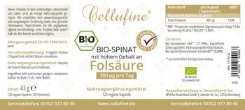 Cellufine® Épinards Bio Riche en Acide Folique - 120 Capsules Végétaliennes 4