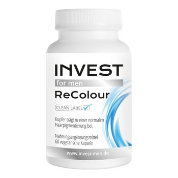INVEST MEN ReColour avec MELATINE® - 60 gélules végétales 1
