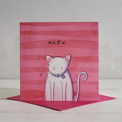 Cartolina d'auguri del gatto miao