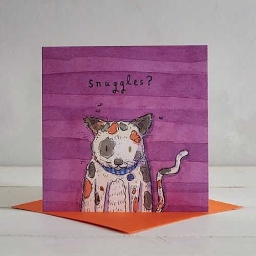 Snuggly Cat Greetings Card