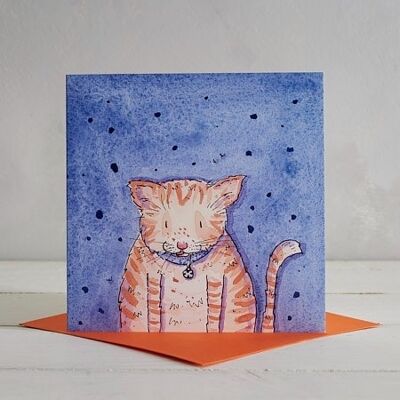 Carte de vœux Fat Ginger Cat 'Marmelade'