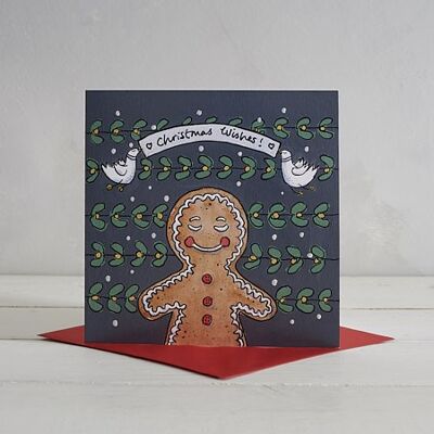 Lebkuchen-Mann-Weihnachtskarte