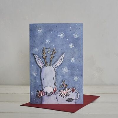 Cartolina di Natale dell'asino di Natale