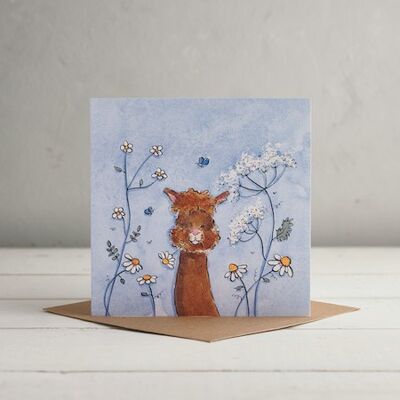 Pat the Alpaca Greetings Card