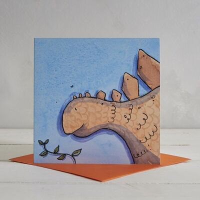 Stegosaurus Greetings Card 'Stompy'