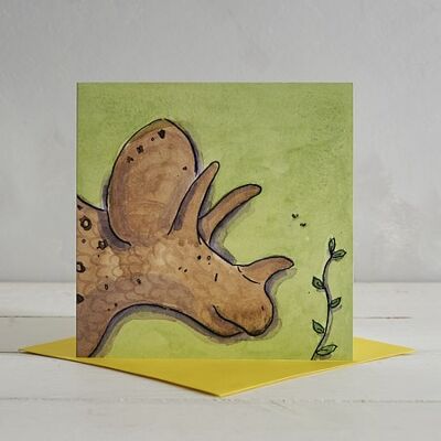 Triceratops Greetings Card 'Rick'
