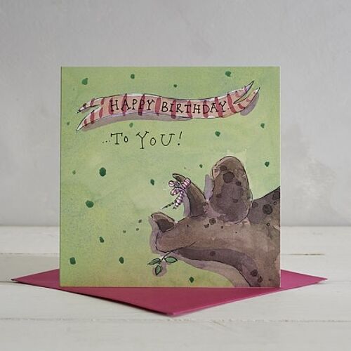 Happy Birthday Dotty Triceratops Greetings Card