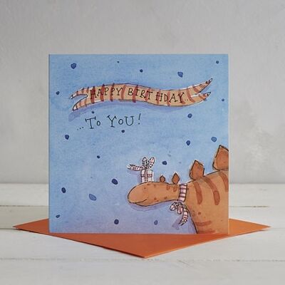 Happy Birthday Dotty Stegosaurus Greetings Card