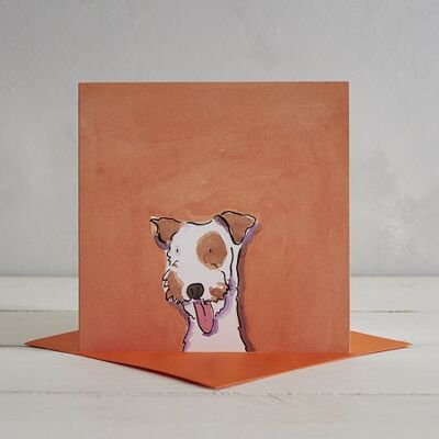 Terrier Hund Grußkarte 'Scoobie'