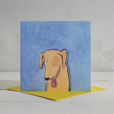 Yellow Labrador Dog Greetings Card 'Barney'