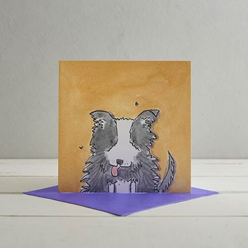 Sheep Dog Greetings Card 'Barker'