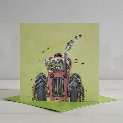Tarjeta de Felicitación de Tractor 'Farmer Jack & Trevor Tractor'