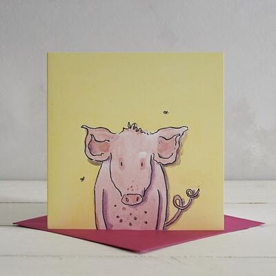 Schwein-Grußkarte 'Patricia'