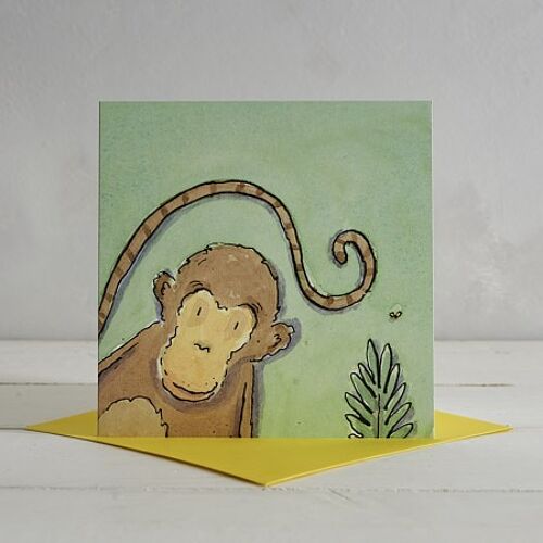 Monkey Greetings Card 'Charley'