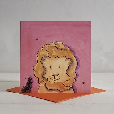 Lion Greetings Card 'Rusty'