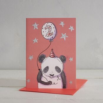 Joyeux anniversaire filles 2 ans Panda carte de voeux