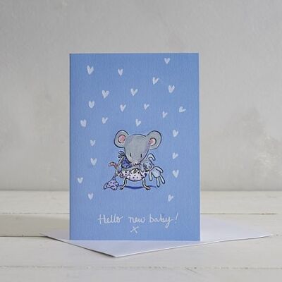 Hello New Baby (Boy) Greetings Card