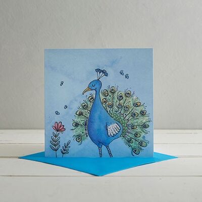 Peacock Greetings Card