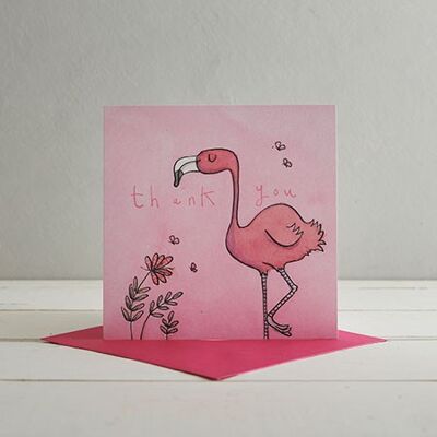 Thank You Flamingo Greetings Card