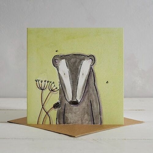 Badger Greetings Card 'Barry'