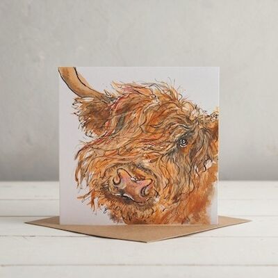 Carte de voeux Highland Cow