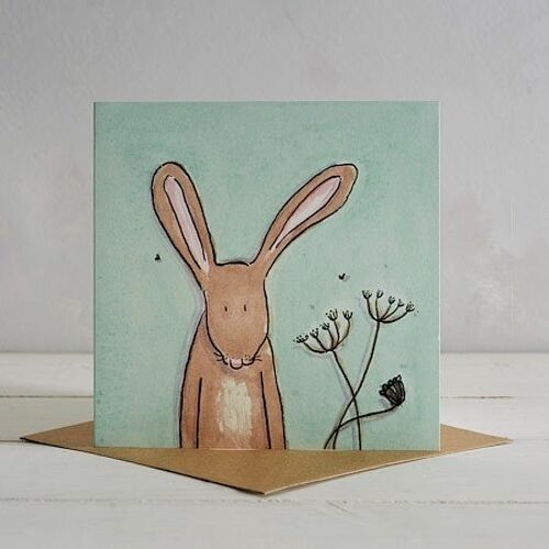 Hare Greetings Card
