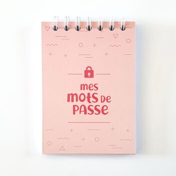 Carnet pour mots de passe / codes secrets 5