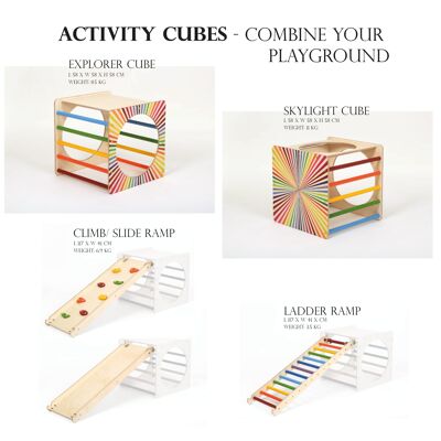 Activity Play Cubes "Spectrum" ensemble de 4 - Explorer & Skylight - Échelle
