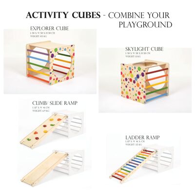 Activity Play Cubes "Summer" 4er Set - Entdecker - Leiter & Klettern/Rutschen