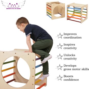 Activity Play Cubes Ensemble naturel de 4 - Explorer - Climb/ Slide 7