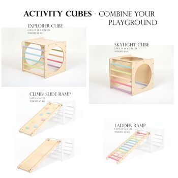 Cubes de jeu d'activité "Pastel" lot de 4 - NO Cube - Échelle 1