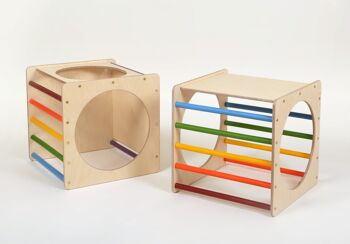 Activity Play Cubes "Rainbow" ensemble de 4 - Explorateur - Échelle & Escalade/ Toboggan 2