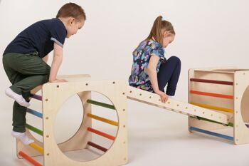 Activity Play Cubes "Rainbow" ensemble de 4 - Explorateur - Échelle & Escalade/ Toboggan 8