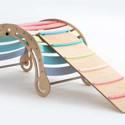 FOLDABLE XXL Rocker with RAMP in pastel - YES with a ramp