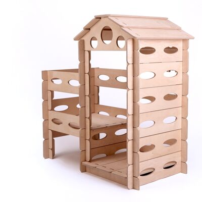 Casa de juegos de madera Montessori Build & Play