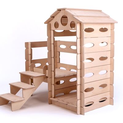 Build & Play Montessori Wooden Playhouse