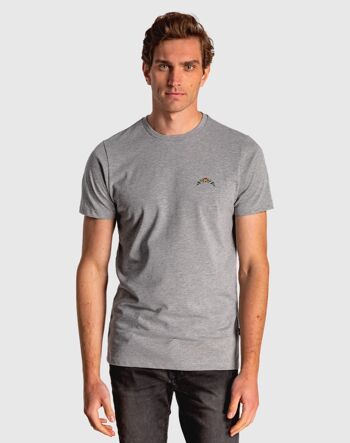 T-shirt homme ethnique manches courtes gris 2